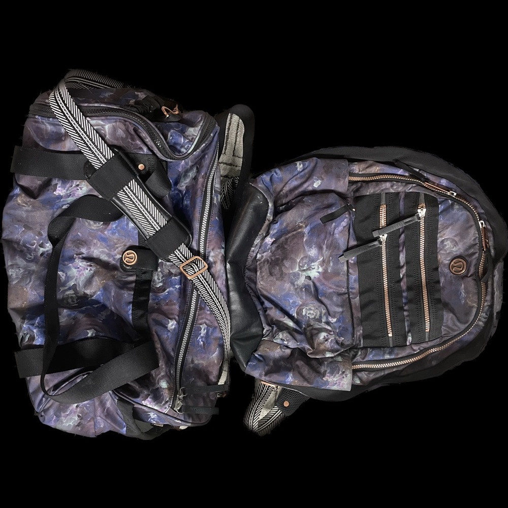 Lululemon Moody Mirage Duffel Bag & Backpack Gem